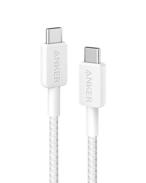 Anker 322 USB-C to USB-C Braided Cable (6ft.)- White/A81F6H21