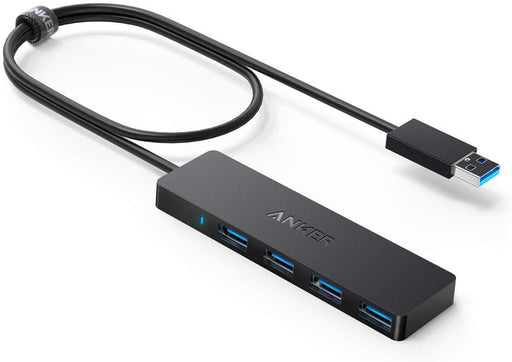Anker Ultra-Slim Data 3.0 USB A 4-Port Hub with 2 ft Extended Cable (AK-A7516012)