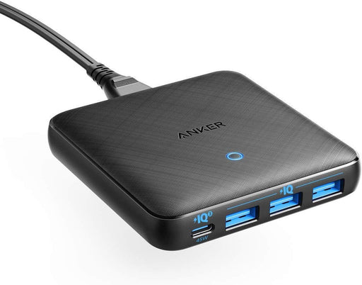 Anker 65W 4 Port Fast Charger, Powerport Atom lll Slim Wall Charger (A205)
