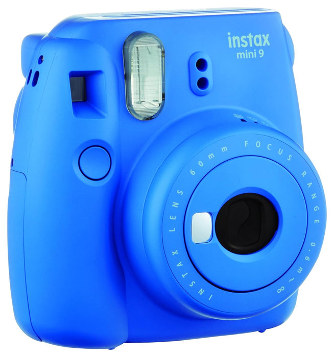 Fujifilm Instax Mini 9 Bundle Pack With 40 Shots, Fridge Magnets, Bunting (Cobalt Blue)