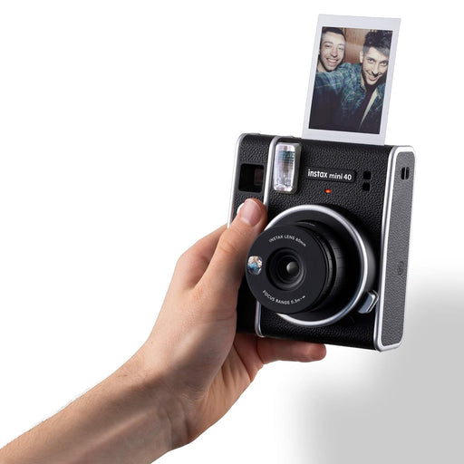 Fujifilm Instax Mini 40 Instant Album Camera With 10 Shots, Marker Fridge Magnets (Black)
