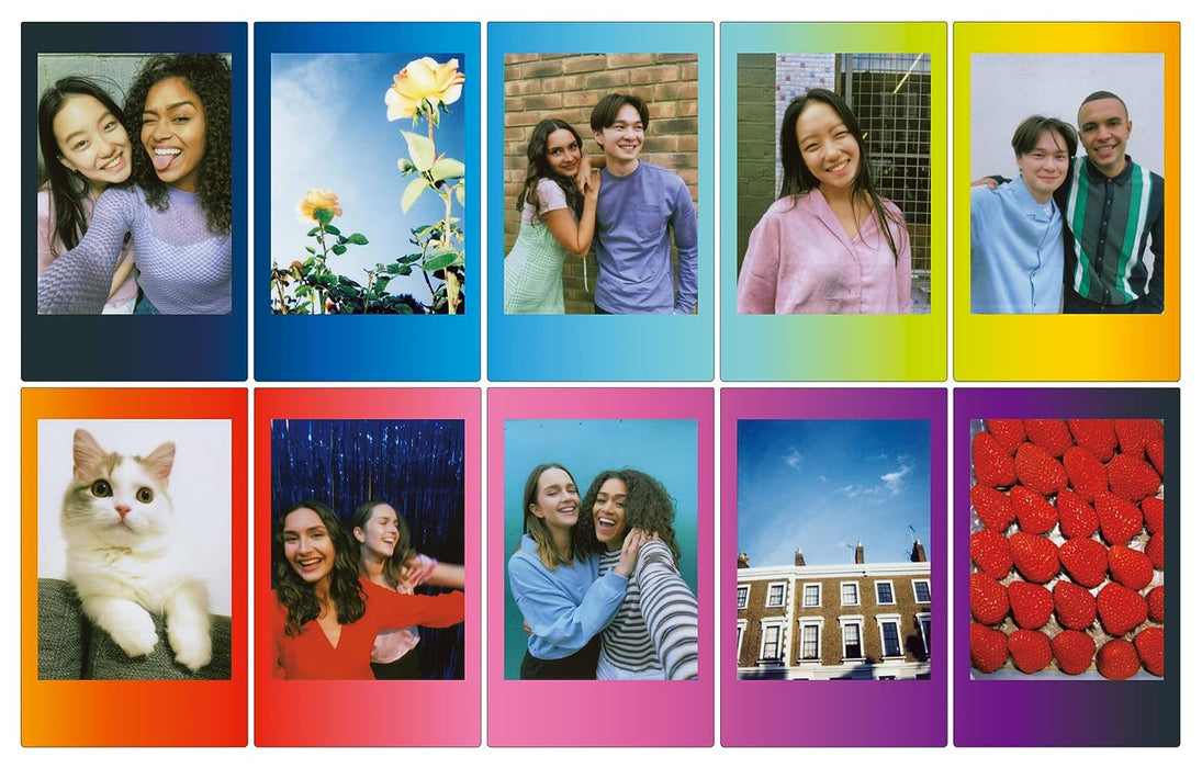 Fujifilm Instax Mini Rainbow Instant Film (Multi-Color, 10 Photos Per Pack)